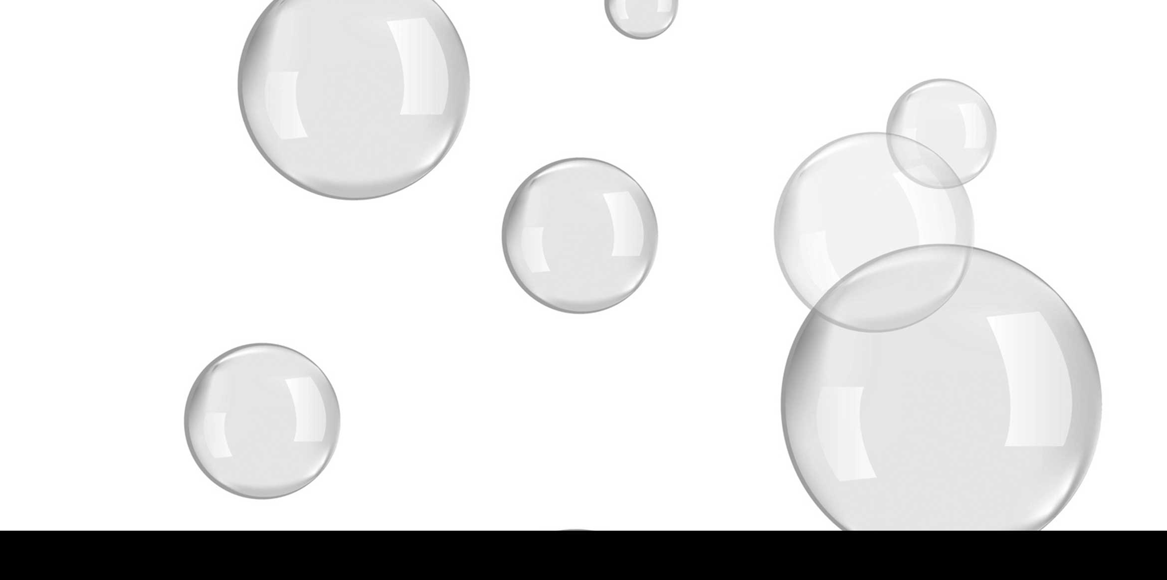 Image depicting different sized bubbles